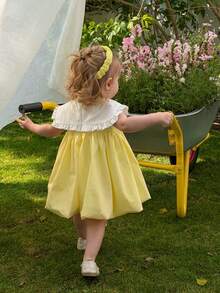 LMoss Kids Đầm dễ thương in hoa cho bé gái, viền bèo nhún. - Nhiều màu - Xem 2