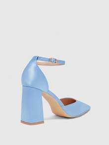 CUCCOO BIZCHIC Women's Simple Texture Commuter High Heels - Blue - View 6