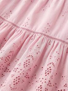 Maija Kids 少女宽松刺绣衬衫、女式衬衫、上衣，适合返校、夏季、Y2K风格、女童服装、秋季、度假、波西米亚风上衣 - 粉色 - 查看 6