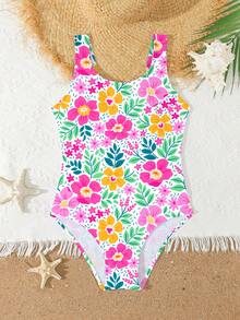 Áo tắm liền thân cho bé gái, nhanh khô, thích hợp mặc đi biển, dành cho bé từ 8-14 tuổi. - Nhiều màu - Xem 3