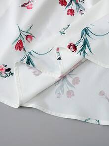 Đầm ngắn tay cánh hoa in hoa cho bé gái tuổi teen, thích hợp cho kỳ nghỉ. - Nhiều màu - Xem 12