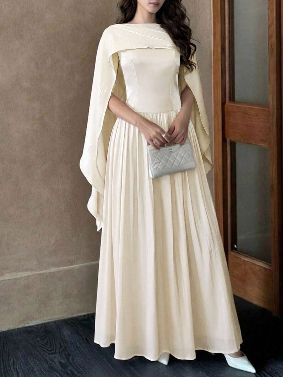 Modelyn New Design Elegant Flowy Ruffled Hem Romantic Dress, Suitable For Banquet And Vacation,Summer Dresses For Women