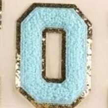 1件装，蓝色A-Z字母贴片，共26个，可熨烫字母贴片，适用于服装、夹克、包包等装饰配饰，字母徽章贴纸 - 藍色 - 查看 25