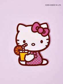 HELLO KITTY AND FRIENDS | Joivida 一套四件可爱猫咪杯垫。它们是隔热垫，可以重复使用。 - 棕色 - 查看 8