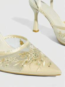 CUCCOO SZL Sandalias de tacón para mujer - Albaricoque - Ver 6