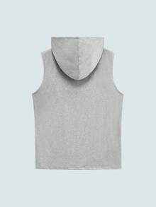 Modcrash Men's Casual Sleeveless Hooded Tank Top, Spring/Summer - Grey - View 2