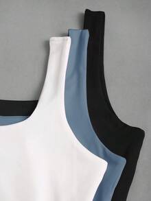 Sweetra Women's Casual Pleated Scoop Neck Tank Top, Summer - Multicolor - View 7