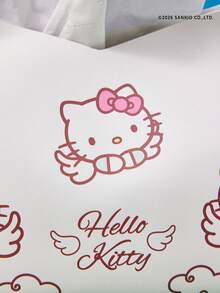 HELLO KITTY AND FRIENDS | Joivida 1pc Pattern Fashionable Portable Makeup & Tissue Pouch, Water-Resistant Keeps Contents Dry, Lightweight Mini Cosmetic Storage Bag For Women & Girls, Great For Daily Use, Travel, Home, Back To School, Also A Cute Travel Essential And Ladies Accessory - White - View 4