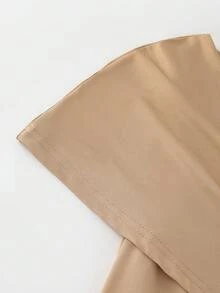 GlowEve 女士拼接设计收腰A字连衣裙，优雅百搭，适合度假、通勤、情人节、约会、法式街头风、复古派对等场合，早春/春夏新款，绿色长裙 - 彩色 - 查看 7