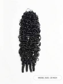 1 Pack Burmese Curly Feather Crochet Human Hair Extension Pre-Separated Invisible Crochet Hair For Knotless Boho Braids Reusable Water Wave Crochet Hair With Coil Ends Natural Black Light Wight Feather Crochet Hair 14-22 Inch - Natural Black - View 12