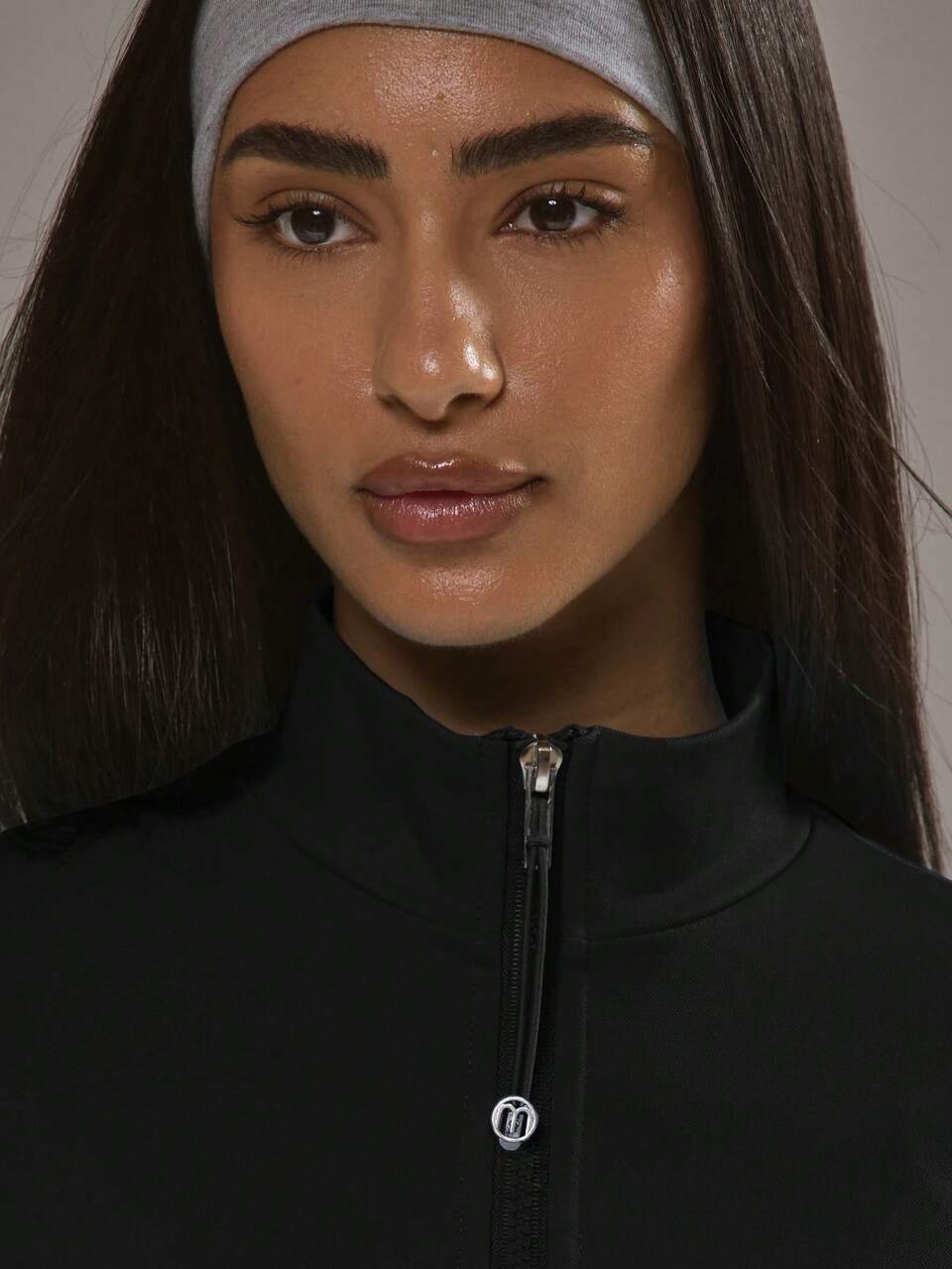 Active Black Dipped Hem Zip Through Seamless BBL Jacket