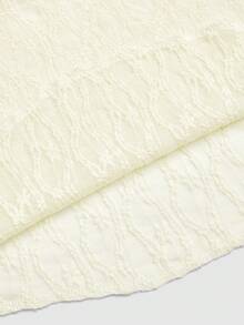 Sweetra Áo hai dây cỡ lớn dành cho nữ, có nơ trang trí - Màu be - Xem 3