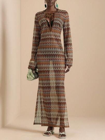 Vesra Women's Mesh Crochet-Look Beach Vacation Dress