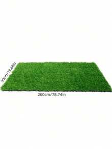 1 pezzo Tappeto in erba artificiale premium (50cm x 200cm/50cm x 100cm), erba finta realistica e sintetica, tappeto erboso amico degli animali domestici per giardino, parco giochi, cortile, balcone, feste, pranzi all'aperto e addestramento di animali domestici, decorazione per esterni - erba - Visualizzare 7