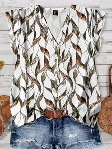 EMERY ROSE 大码休闲简约衬衫，适合夏季穿着 - 彩色 - 查看 1