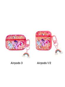My Little Pony X SHEIN Vỏ tai nghe Bluetooth màu hồng lấp lánh, kiểu keo nhỏ giọt, phù hợp với iPod. - Hồng - Xem 3