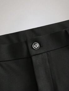 Officeau Herren Stretch Businesshose, knitterfreie leichte Anzughose, Golf Bürobekleidung - Schwarz - Übersicht 4