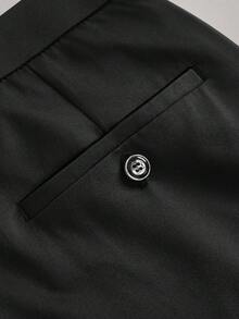 Officeau Herren Stretch Businesshose, knitterfreie leichte Anzughose, Golf Bürobekleidung - Schwarz - Übersicht 6