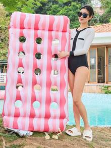 1 chiếc phao hơi sọc, phao bơi, phao chơi nước, đệm hơi - 1pc - Xem 7