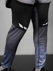 Acti Log Men's Letter Print Zipper Pocket 2 In 1 Sports Pants Sweat Pants - Black - View 7