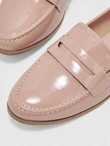 CUCCOO BIZCHIC Giày lười nữ mũi tròn đế bằng màu mơ cổ điển đơn giản và thoải mái, đa năng, phù hợp cho đi làm, công sở và mặc hàng ngày. - Màu hạnh nhân 1 - Xem 4