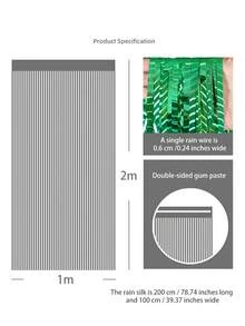 1pc Tassel String Curtain Decoration, Suitable For Birthday, Wedding, Graduation Party, Room Decoration, Photo Backdrop - green - View 2