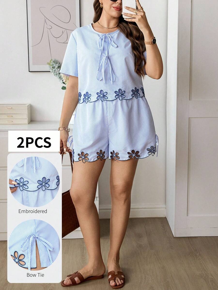 Easowa Curve 大码女式格子印花返校套装 女式前系带衬衫 商务休闲女式曲线短裤两件套 返校季女装 秋季女装 复古风格女装 女式短裤套装 女式短裤套装 蓝色两件套 女式套装 女式夏季蓝色短裤套装 蓝色两件套 女式短裤套装 女式衬衫短裤套装 女式两件套 女式两件套休闲女装度假套装 女式两件套 女装套装 女式两件套 女式两件套 女式两件套 女式两件套 女式上衣短裤套装 夏季女式条纹刺绣套装 女式夏季两件套 女式两件套 女式两件套 - 藍白色 - 查看 1
