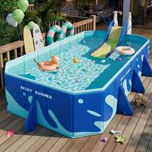 超大免充气游泳池 - PVC材质，是家庭娱乐和水上游戏的理想之选 - 折疊泳池 - 查看 6