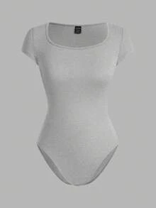SHEIN EZwear 4件套女士彩色圆领短袖连体衣，适合夏季穿着 - 彩色 - 查看 10
