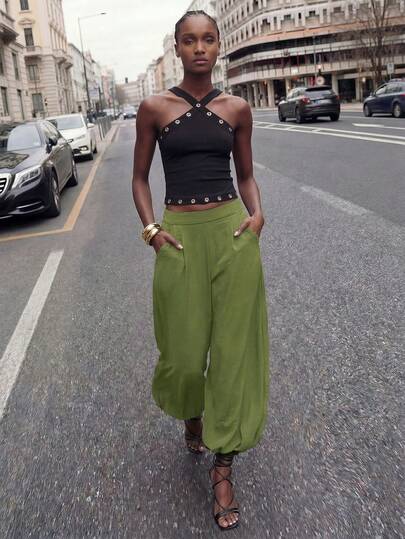 Maija Quần ống loe màu trơn, kiểu dáng thường ngày dành cho nữ, thích hợp cho kỳ nghỉ.