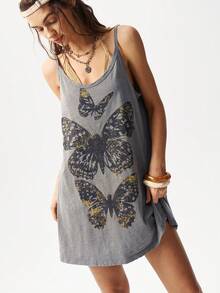 Bohemela 女士休闲纯色针织宽松背心 - 灰色 - 查看 5