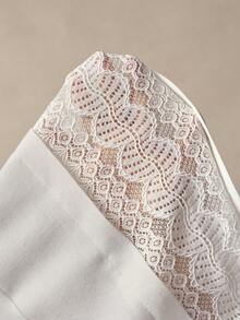 Bohemela Quần ống rộng dáng suông, chất liệu dệt kim phối ren, dành cho nữ, thích hợp mặc thường ngày. - trắng - Xem 10