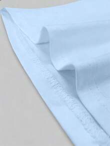 SHEIN 女士休闲沙滩度假抹胸上衣，带贴花 - 薄荷藍 - 查看 3