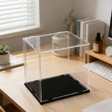 High Definition Clear Acrylic Display Box, Dustproof Protective Cover For Figurines, Toys & Preserved Flowers, Sturdy Acrylic Organizer With Black Base Option - 5mm Black PVC Base - View 4