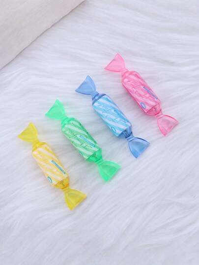 6/8pcs Candy Shaped Ballpoint Pen, 0.7mm Blue Ink, Kawaii Looks Fun School-Style Gel Pen, Suitable For Studying Exams Office Work Note-Taking Back-To-School Season, Random Color
