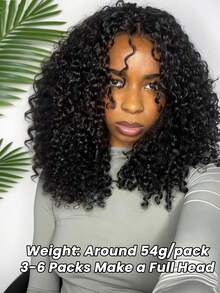 1 Pack Burmese Curly Feather Crochet Human Hair Extension Pre-Separated Invisible Crochet Hair For Knotless Boho Braids Reusable Water Wave Crochet Hair With Coil Ends Natural Black Light Wight Feather Crochet Hair 14-22 Inch - Natural Black - View 2