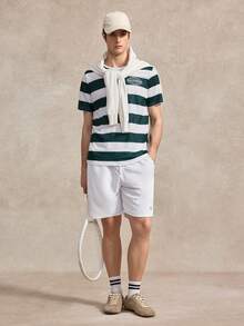 Courvante 男士撞色条纹圆领短袖T恤 - 綠色 - 查看 6