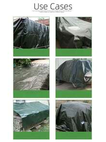 3x6m Lona impermeable de color verde militar con cuerda, lona impermeable y resistente a los rayos UV de PE con recubrimiento doble, con propiedades de bloqueo de luz intensas, adecuada para cubrir cultivos, vehículos, montar tiendas y protección contra la lluvia y el sol - Multicolor - Ver 10