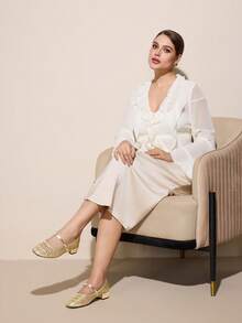 CUCCOO CURVES Zapatos planos de moda versátiles y casuales con diseño de hebilla para mujer - Dorado - Ver 6