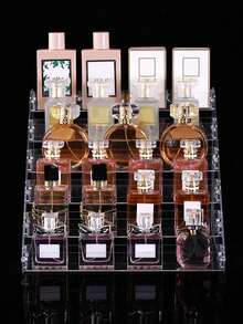 1PC New Style Transparent Tiered Perfume Storage & Display Stand, Cosmetic & Toy Organization Rack,For Holiday Beach, Bathroom Collection, Bedroom Collection, Large Capacity - Clear - View 6