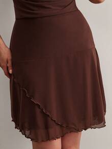 Freevana Plus Size Solid Color Minimalist Daily Wear Halter Neck Dress Summer Holiday Outfits Boho Style Hippie Country Island Vacation Sleeveless Dress Brown Dress Elegant Dress - Coffee Brown - View 7