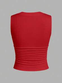 SHEIN EZwear 2pcs/Set Ribbed Removable Padded Camisole For Women,Summer Top - Multicolor - View 9