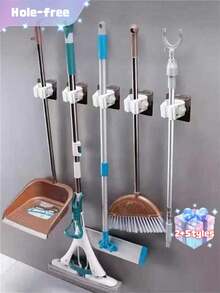 3 hoặc 5 kẹp lau nhà không cần đục lỗ, thích hợp cho chổi lau nhà, chổi quét, khăn tắm, miếng bọt biển tắm, cần gạt nước kính chắn gió, v.v. - Nhiều màu - Xem 1