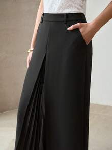 MOTF PREMIUM 女士褶裥拼接裙 - 黑色 - 查看 1