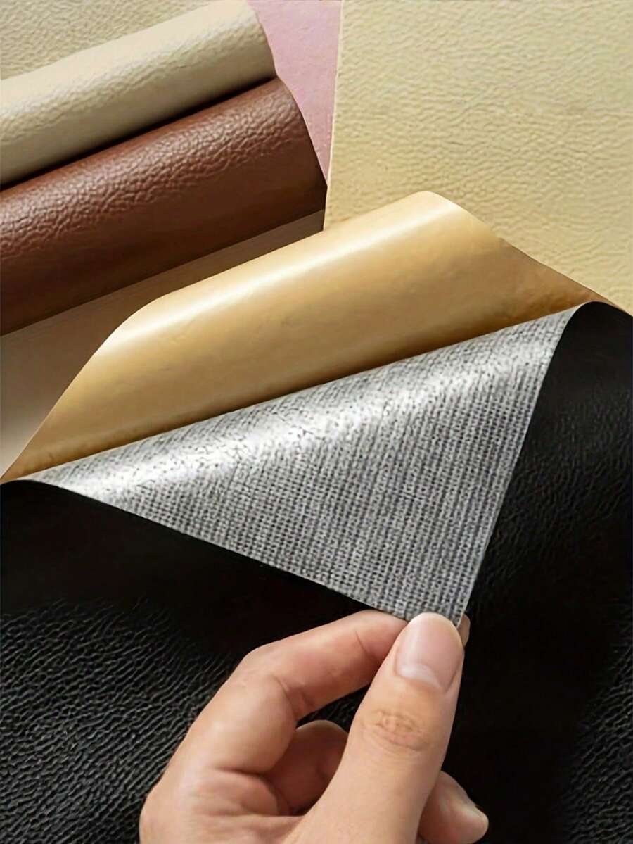 Leather Repair Patch Kit (1 Piece), Suitable For Repairing Leather On Sofas, Furniture, Car Seats, Office Chairs, Etc. Dimensions: 15.75in X 55in (40cm X 140cm). - Self-adhesive leather - View 1