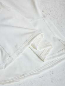 Powerista 女士纯色简约休闲长袖卫衣 - 白色 - 查看 7