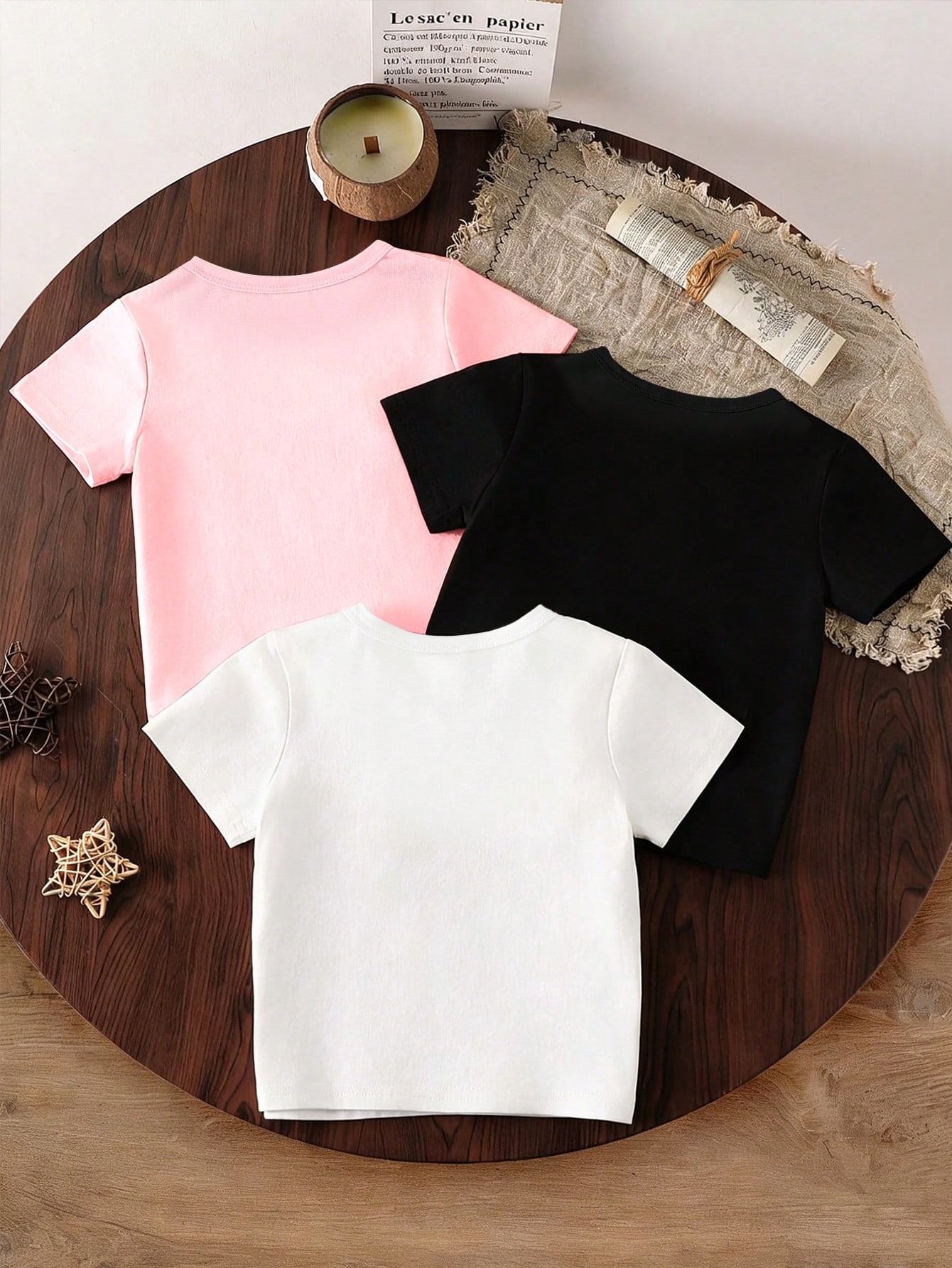 3 قطع من البلوزات الكاجوال للفتيات الصغيرات، للربي...