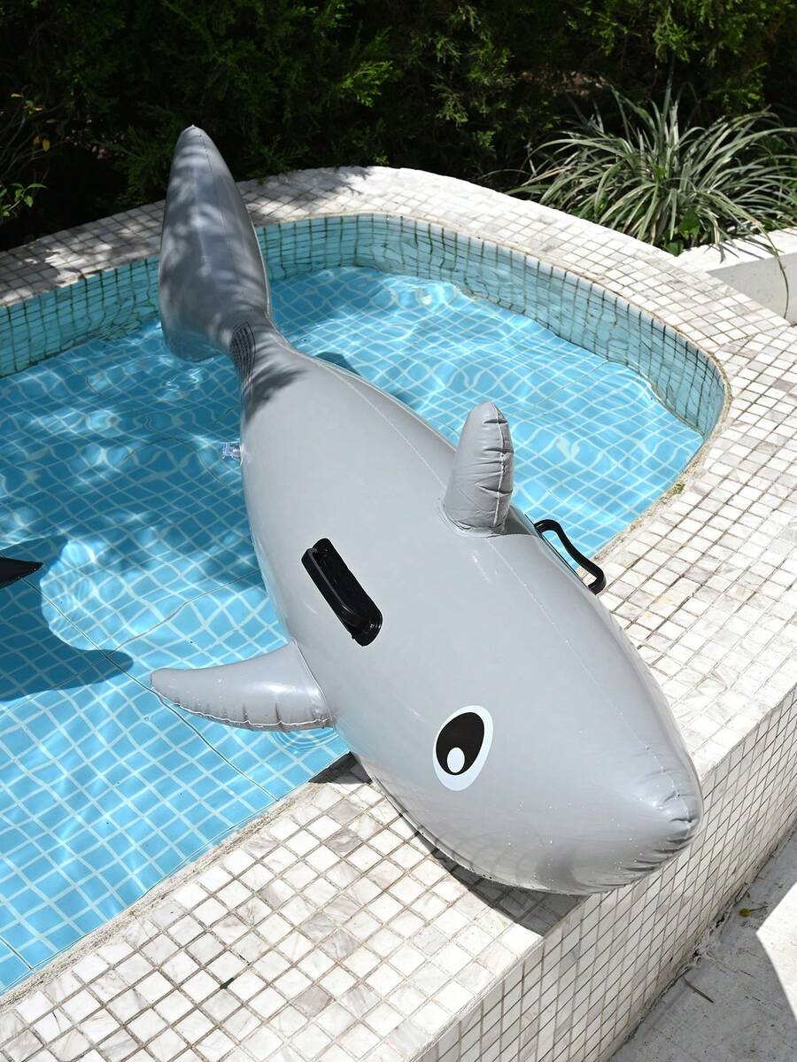 充气水上玩具 | 充气黑鲸漂浮垫 | 夏季泳池和海滩派对的完美之选 | 理想的夏季礼物 | 泳池充气筏和躺椅 | 让您的假期充满乐趣和放松 - 灰色 - 查看 1