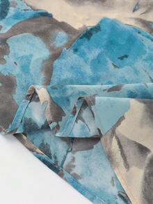 GlowEve 女士拼接设计收腰A字连衣裙，优雅百搭，适合度假、通勤、情人节、约会、法式街头风、复古派对等场合，早春/春夏新款，绿色长裙 - 彩色 - 查看 5