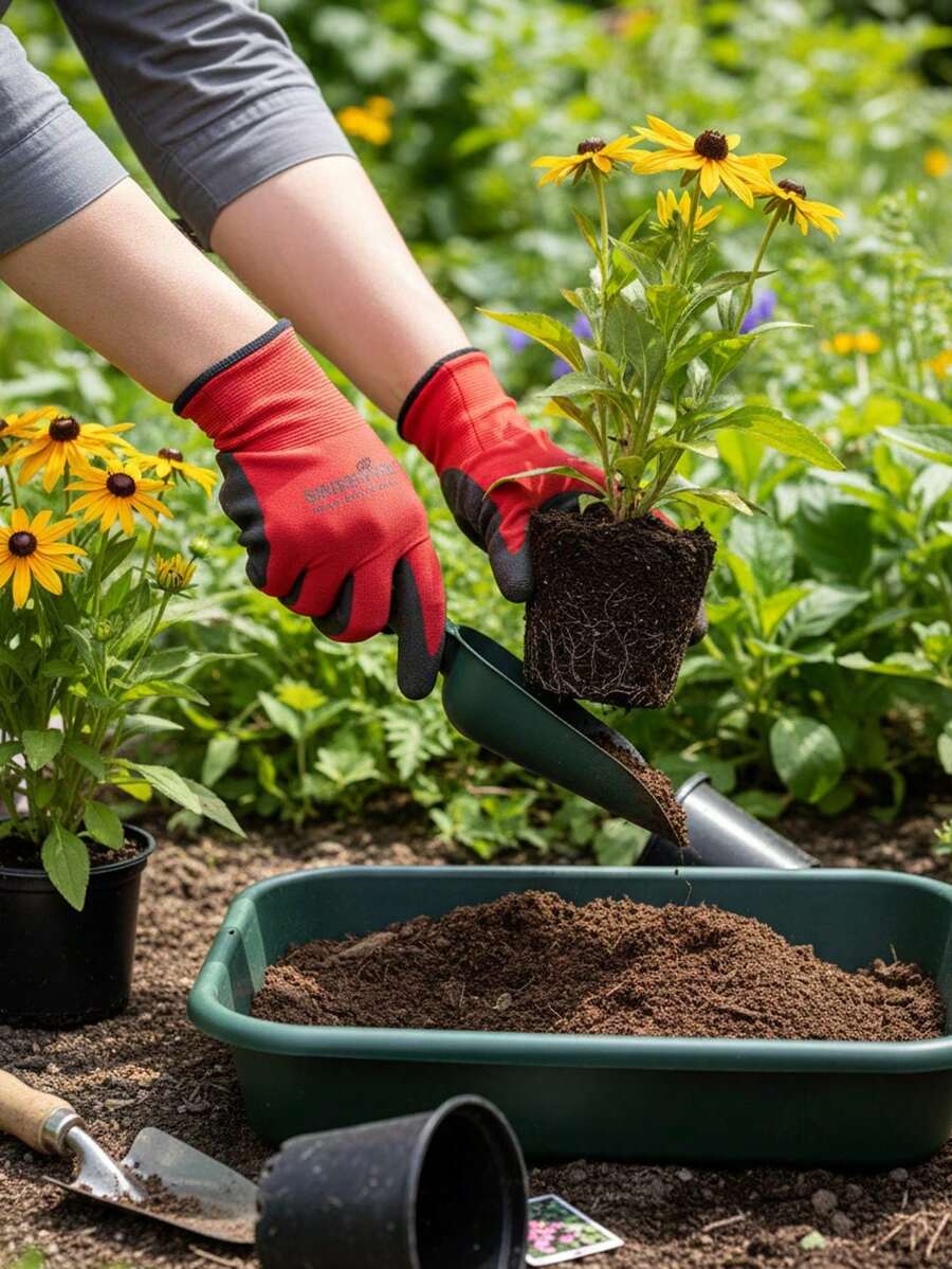 Plateau de plantation multifonctionnel vert, adapté pour le semis, le mélange, la plantation et le stockage de plantes en pot ; idéal pour la culture de succulentes et de cactus ; robuste et durable ; convient pour le jardinage intérieur et extérieur ; fabriqué en plastique léger et polyvalent - Bac de rangement pour jardin - Voir 1
